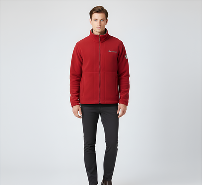 Men's Full Zip Fleece Jacket Outdoor Casual