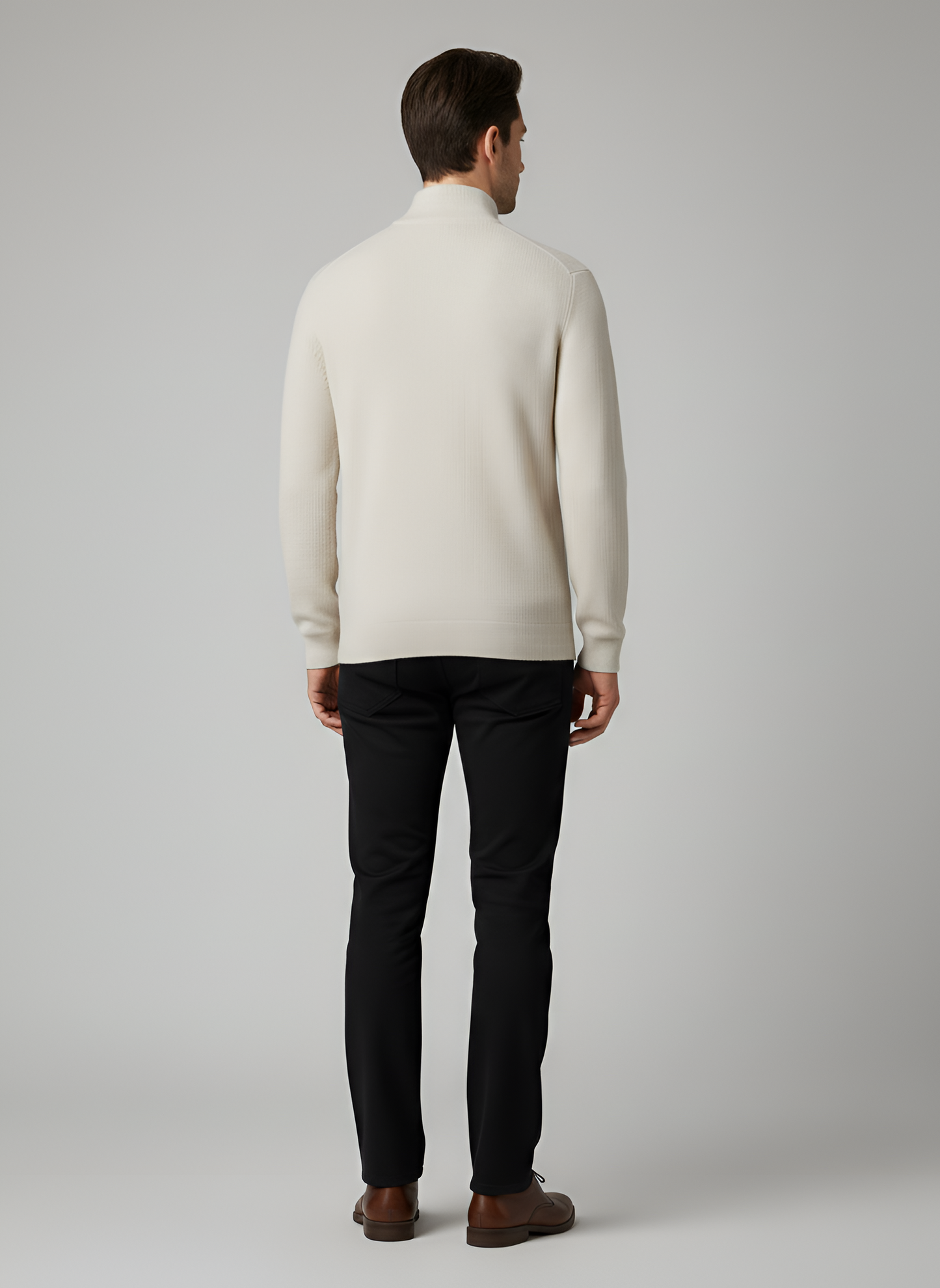 Men's Knit Sweater Half Zip Pullover Navy