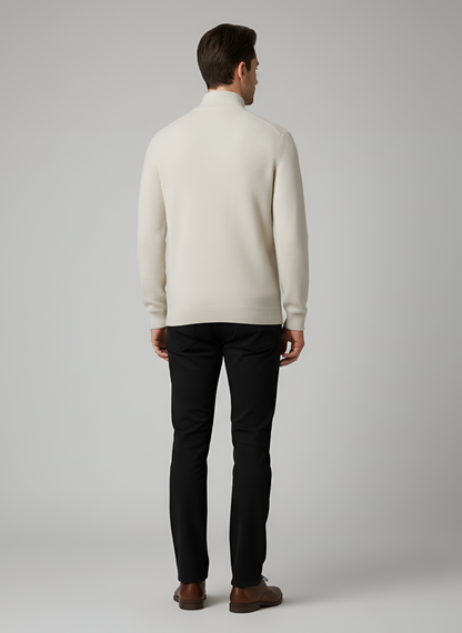 Men's Knit Sweater Half Zip Pullover Navy