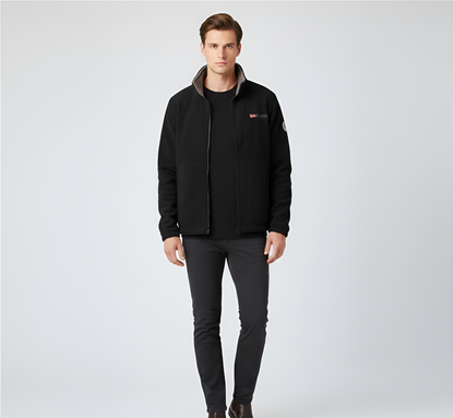 Men's Full Zip Fleece Jacket Outdoor Casual