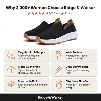 Orthopedic Slip-On Sneakers Platform Knit