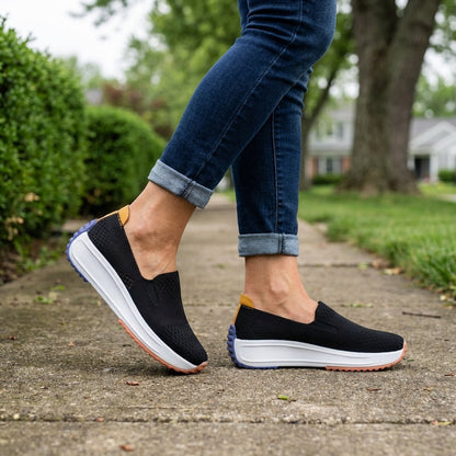 Orthopedic Slip-On Sneakers Platform Knit