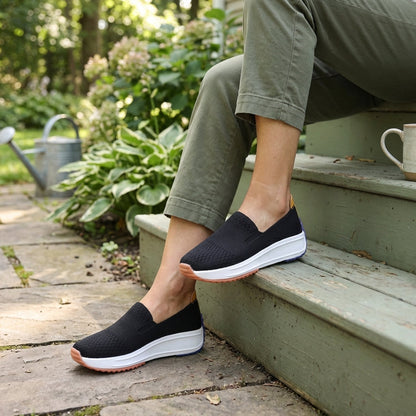 Orthopedic Slip-On Sneakers Platform Knit