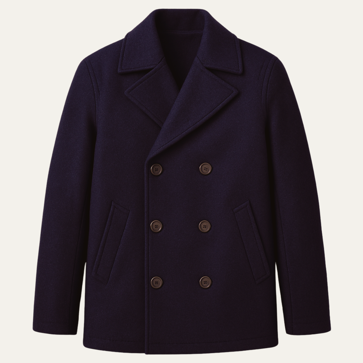 Men's Slim Fit Wool Peacoat - Vonnera