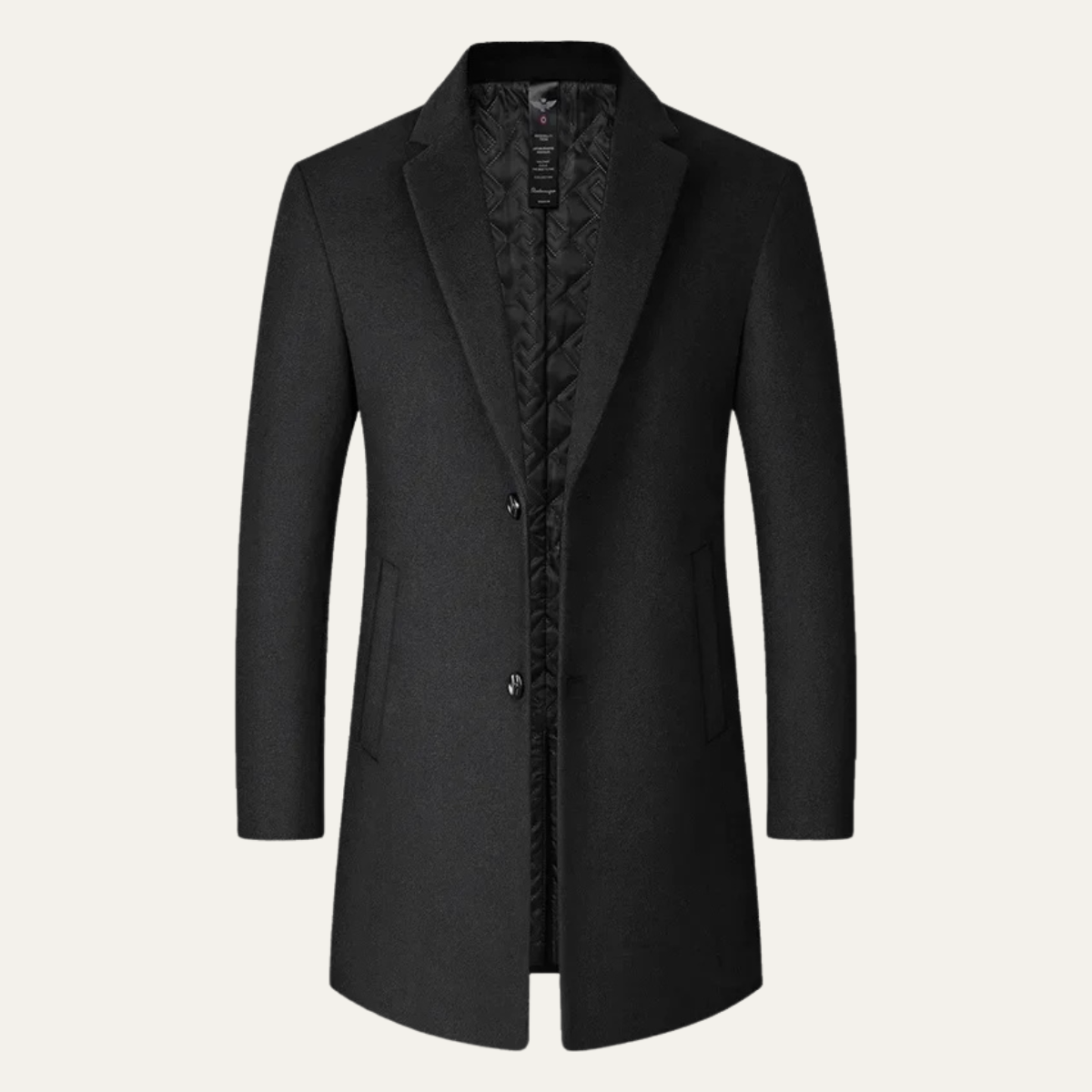 Men's Tailored Trench Coat Single Breasted Wool - Vonnera