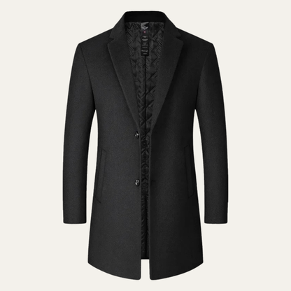 Men's Tailored Trench Coat Single Breasted Wool - Vonnera