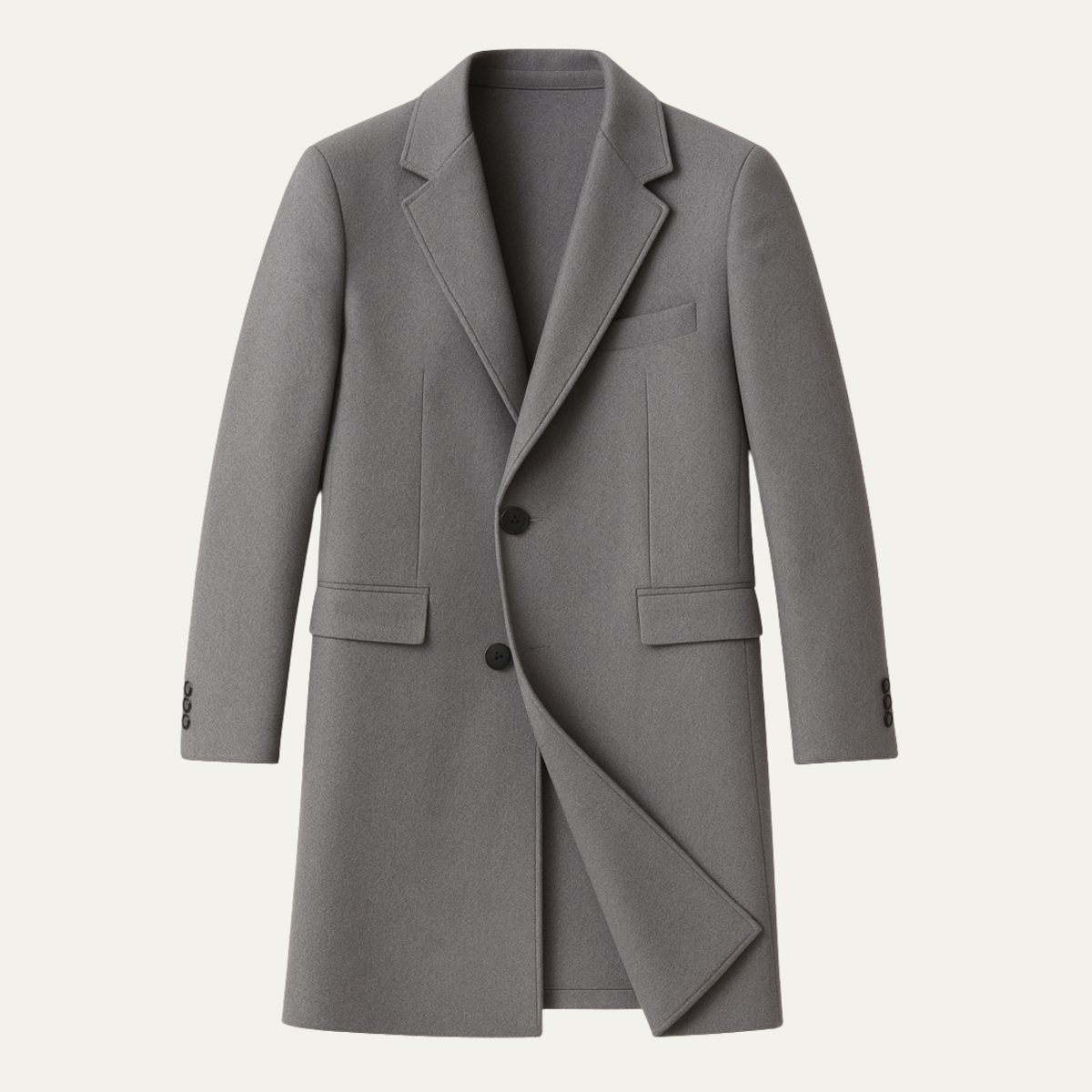 Men's Wool Long Winter Coat Thick Textured - Vonnera