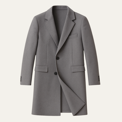 Men's Wool Long Winter Coat Thick Textured - Vonnera