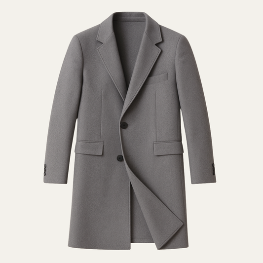 Men's Wool Long Winter Coat Thick Textured - Vonnera