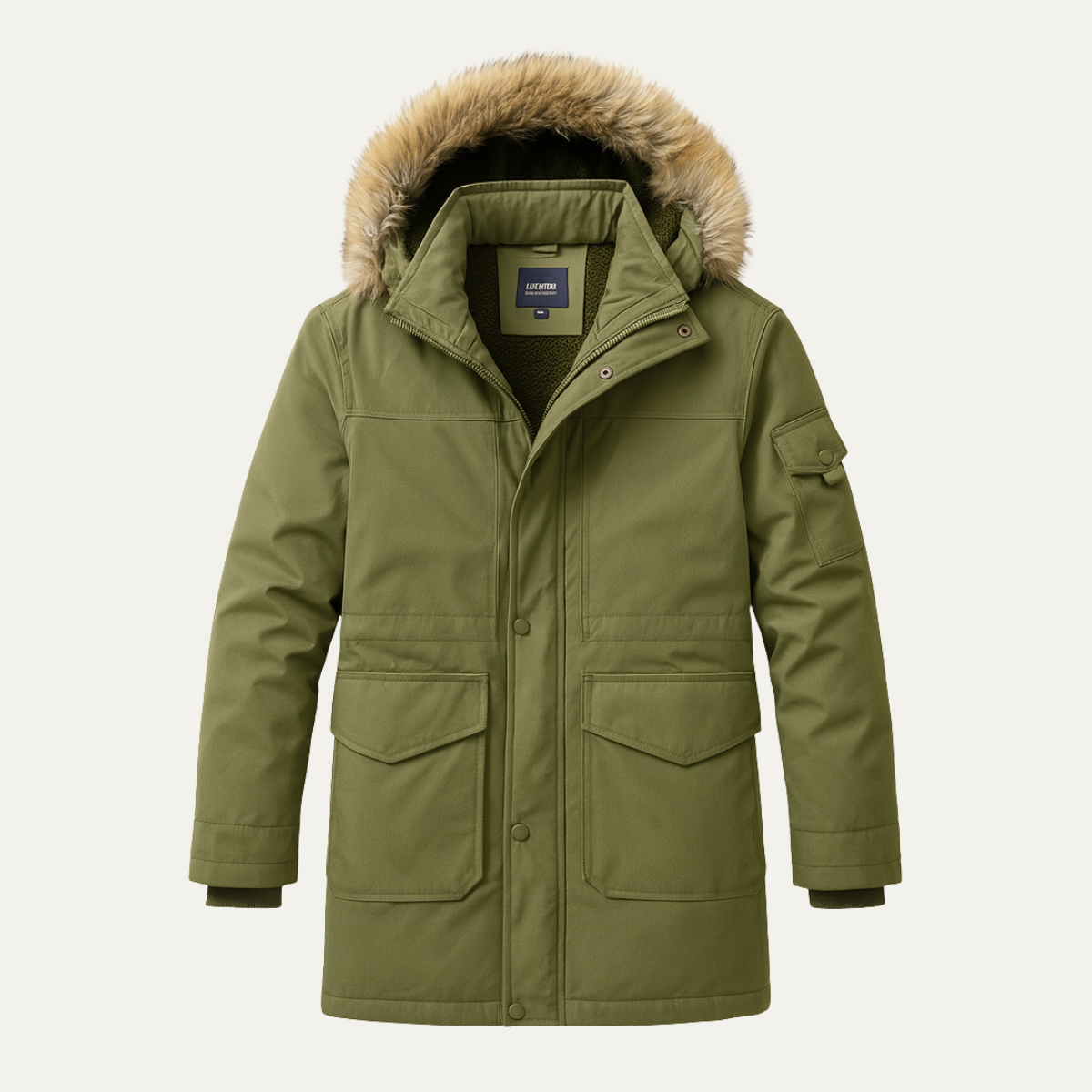 Men's Cotton Padded Jacket Fur Collar - Vonnera