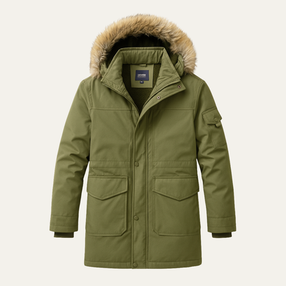 Men's Cotton Padded Jacket Fur Collar - Vonnera