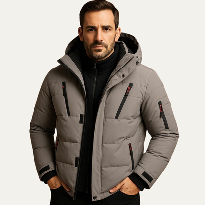 Men's Padded Puffer Jacket Warm Hooded