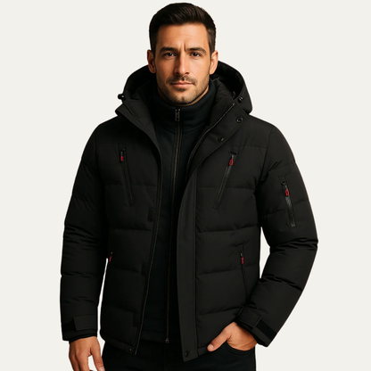 Men's Padded Puffer Jacket Warm Hooded
