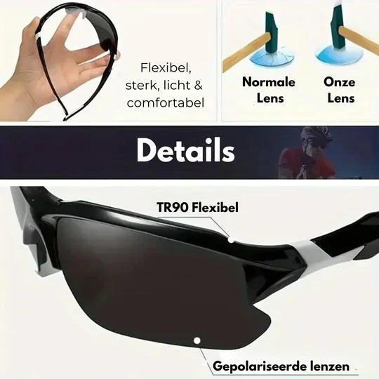 Polarized Sports Sunglasses Optimal Clarity Comfort - Vonnera
