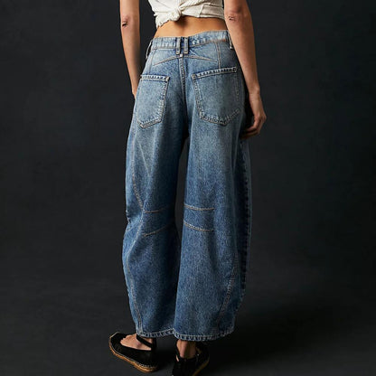 Barrel | Women's High Waist Barrel Leg Jeans Relaxed Fit Denim
