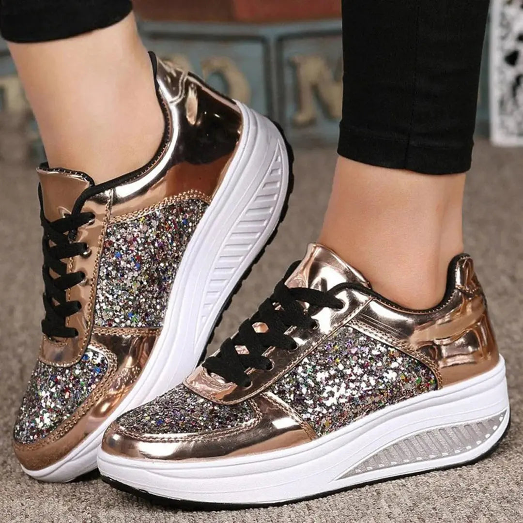 Women's Cushioned Platform Sneakers Comfortable Fit - Vonnera
