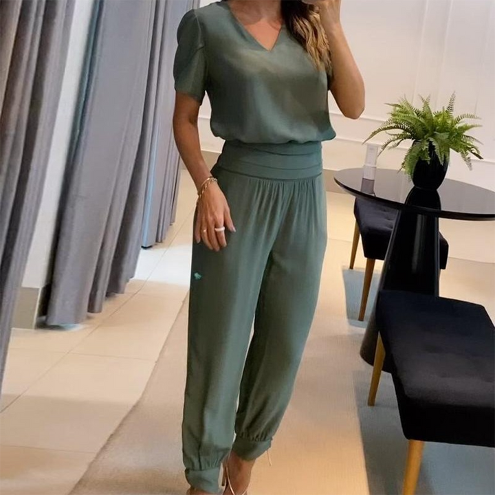 Women's Printed Jumpsuit Chic Style