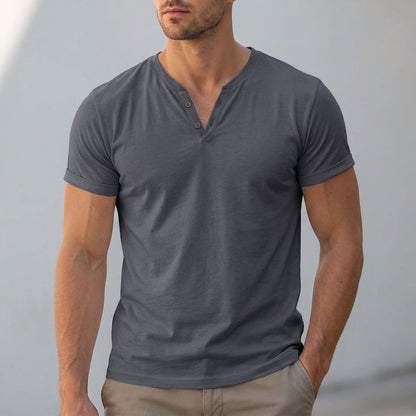 Men's Fitted V-Neck Short Sleeve T-Shirt