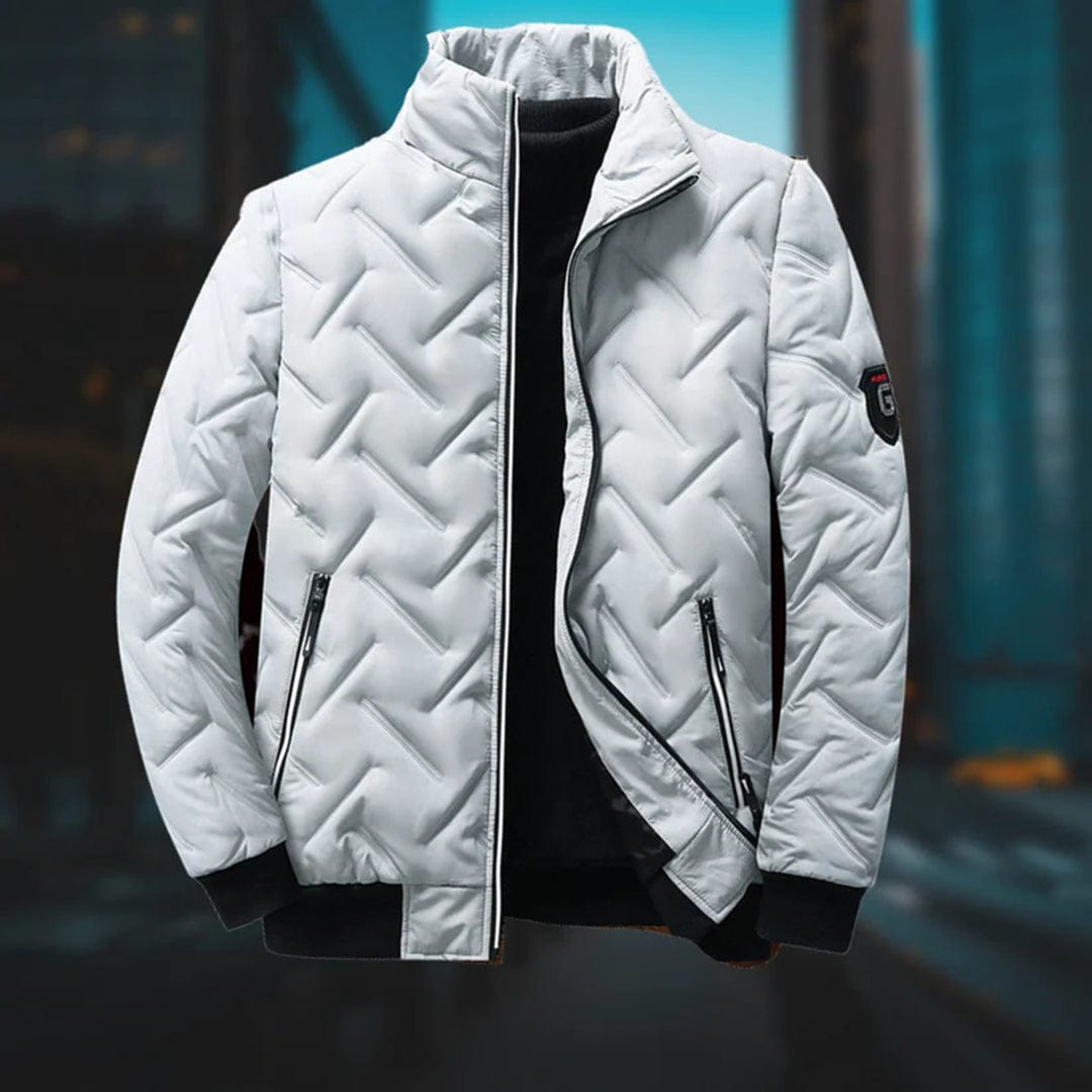 Men's Puffer Jacket Quilted Zip-Up
