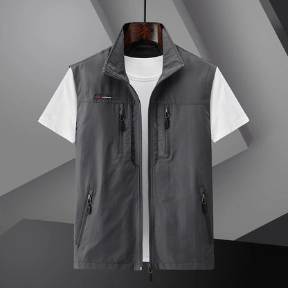 Men's Travel Vest Multi-Pocket Cotton