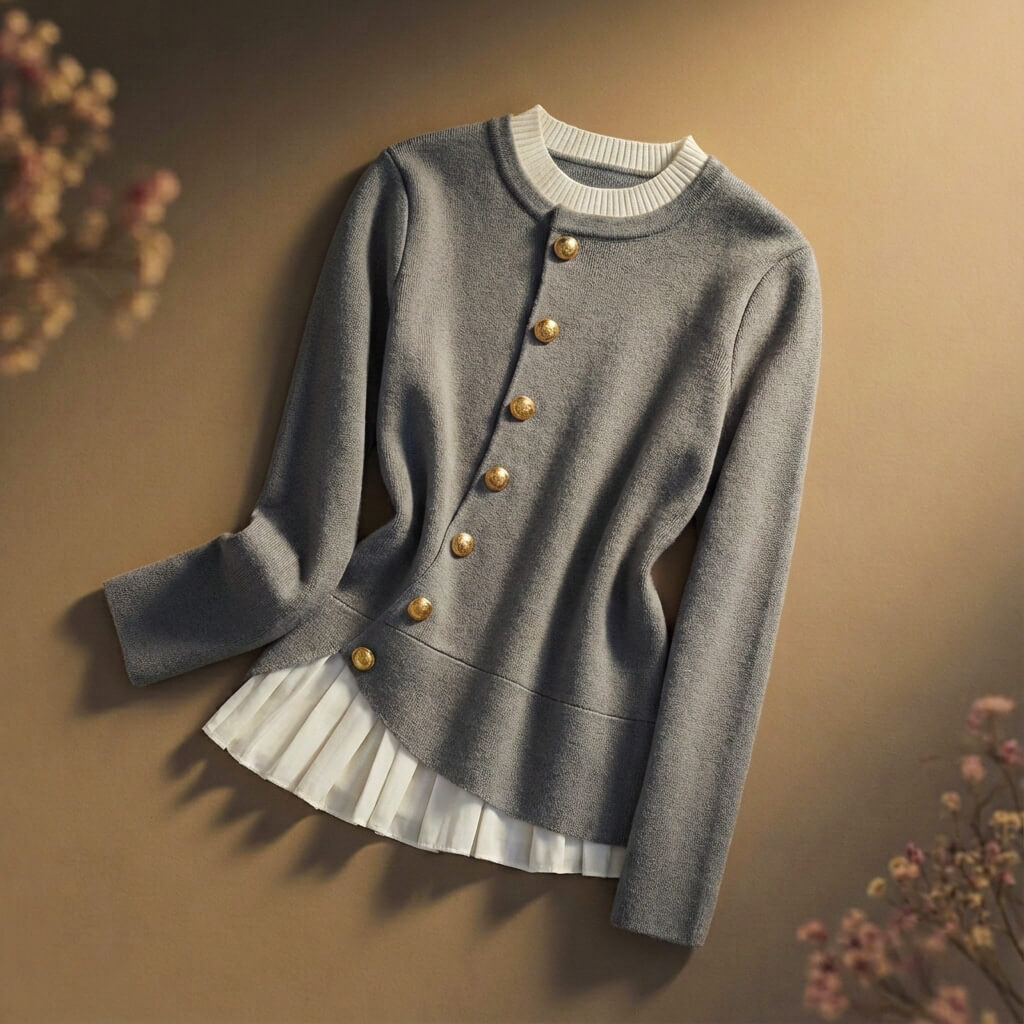Pearl Couture Merino Wool Sweater