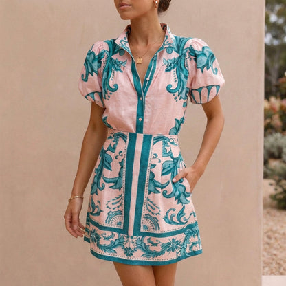 Women's Mini Dress Puff Sleeve A-Line Silhouette