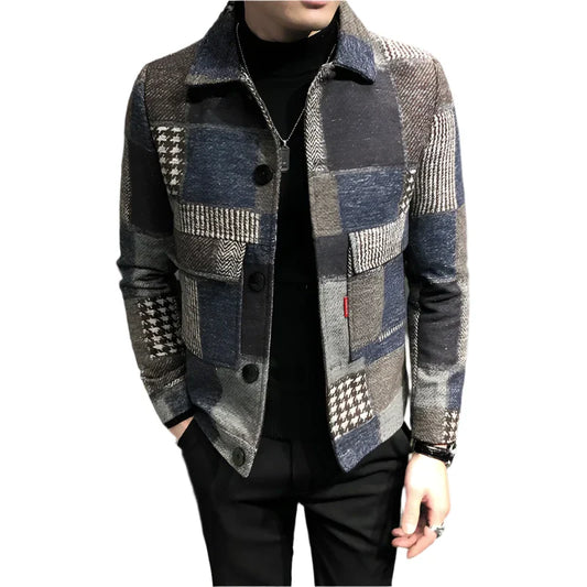 Glen Stripe Overcoat - Vonnera