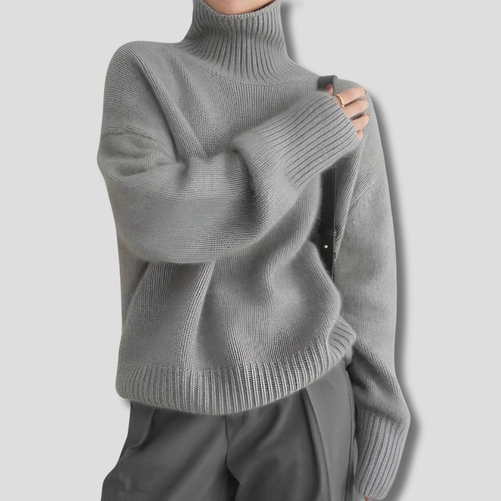 Women's Thick Wool Winter Sweater High Collar - Vonnera