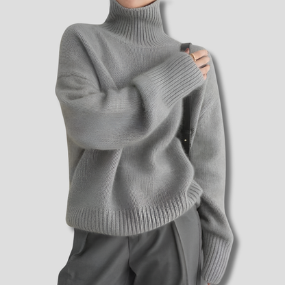 Women's Thick Wool Winter Sweater High Collar - Vonnera