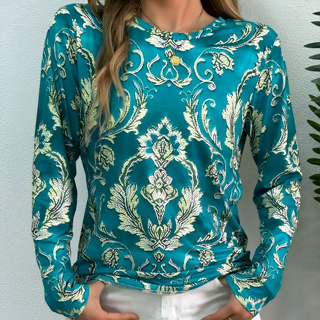 Women Green Long Sleeve Blouse