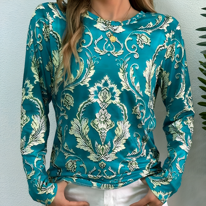 Women Green Long Sleeve Blouse