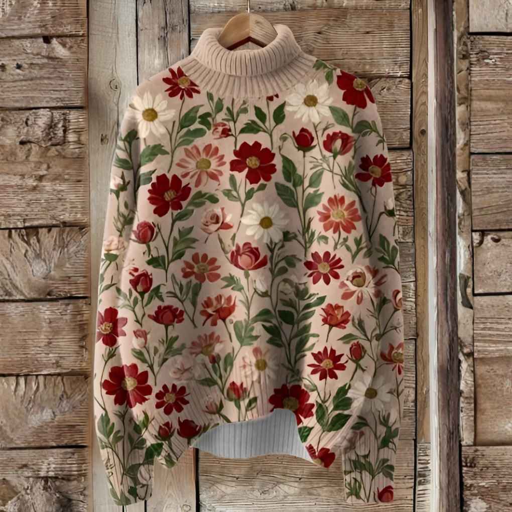 Women's Christmas Knit Sweater Festive Red - Vonnera