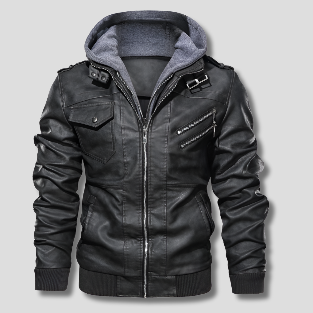 Men's Leather Jacket Elevated Style - Vonnera