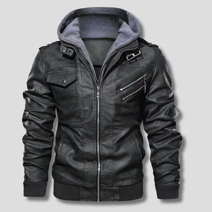 Men's Leather Jacket Elevated Style - Vonnera