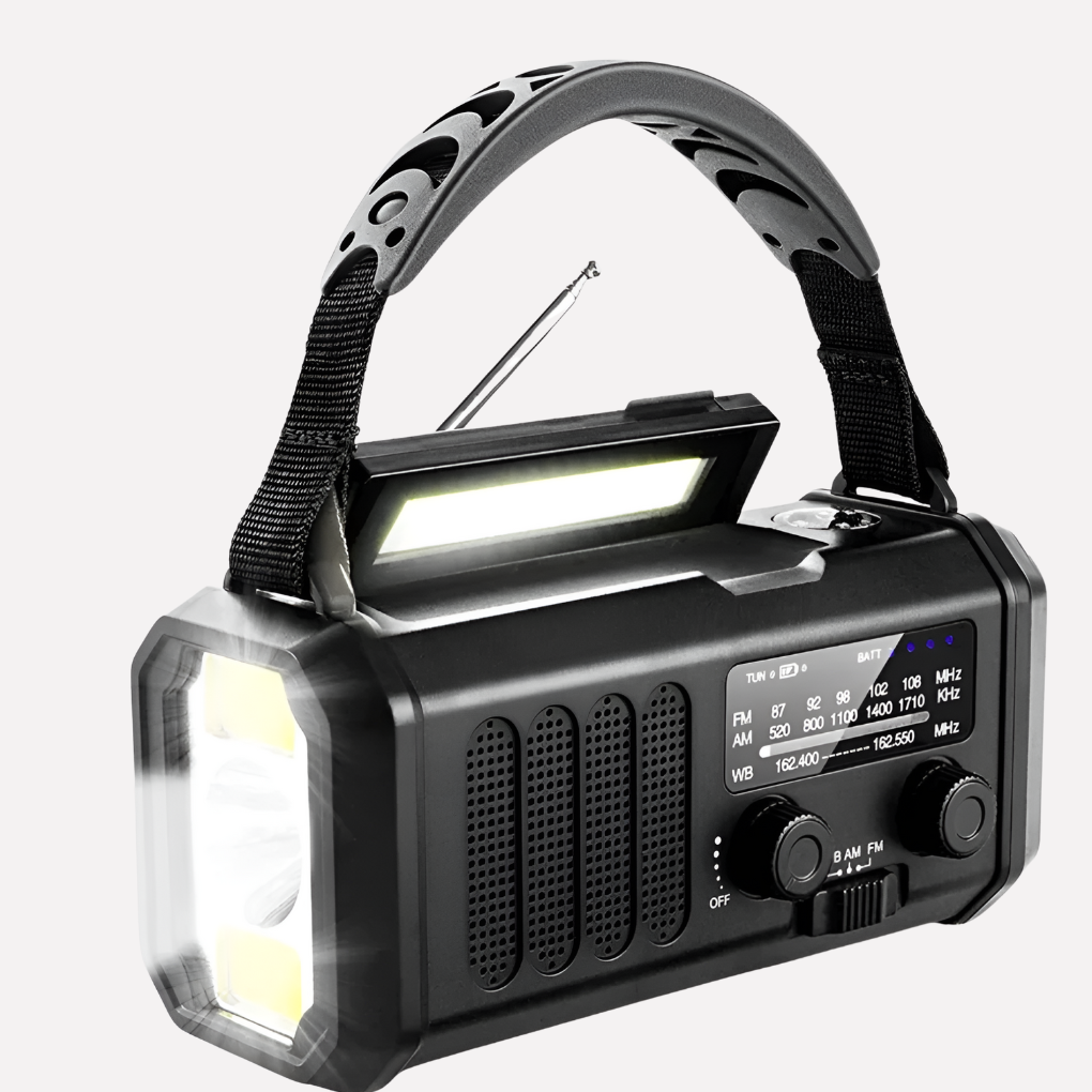 Hand Crank Solar Emergency Radio With Power Bank - Vonnera