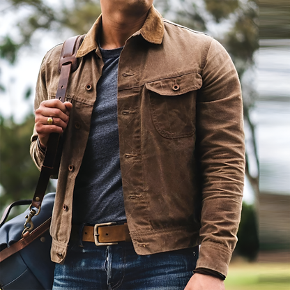 Men's Rugged Outdoor Jacket Button Front - Vonnera