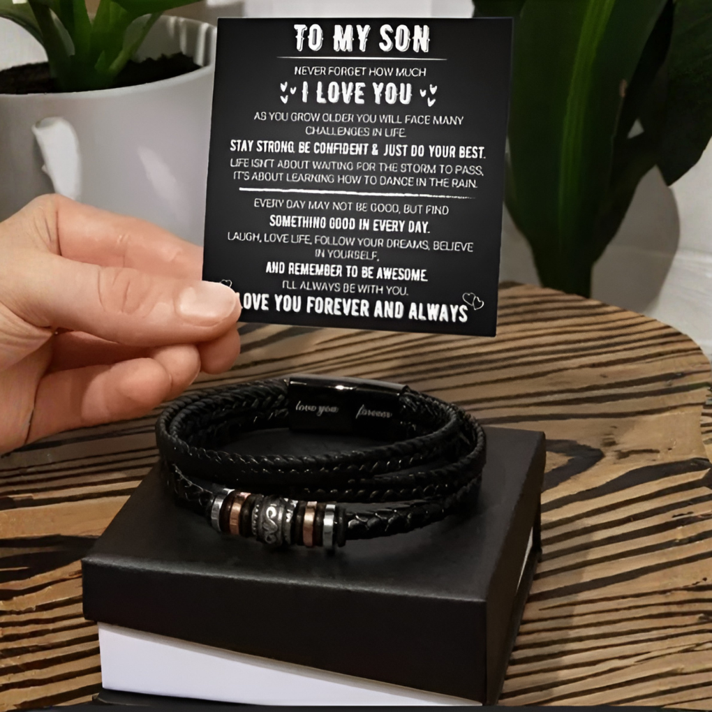 Men's Masculine Design Leather Bracelet - Vonnera