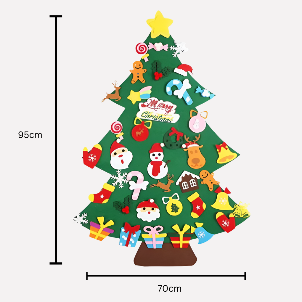 Montessori Christmas Tree Felt Decoration - Vonnera