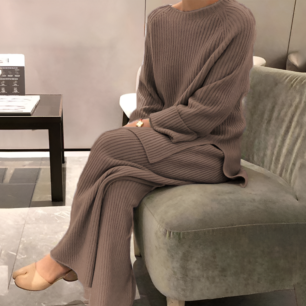 Women's Knit Sweater Trousers Set - Vonnera