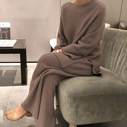 Women's Knit Sweater Trousers Set - Vonnera