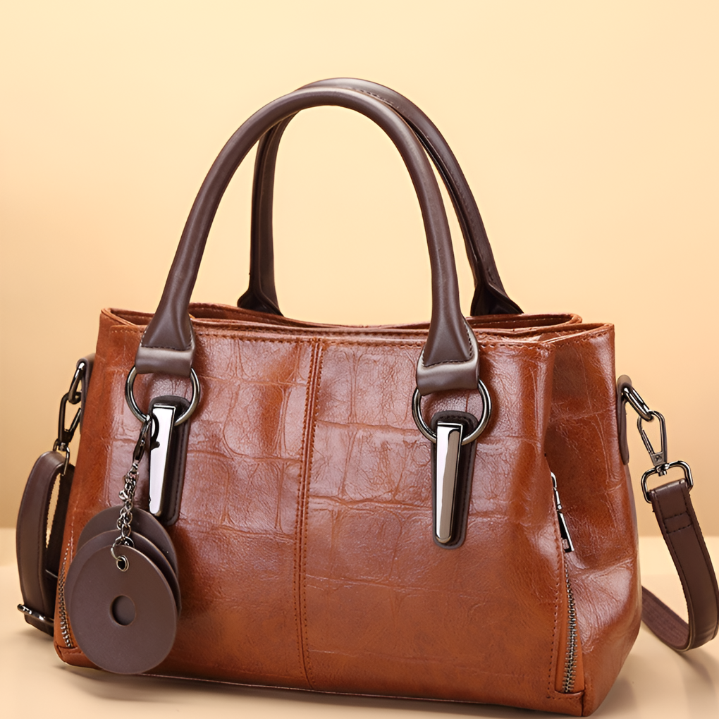 Women's Genuine Leather Handbag - Vonnera