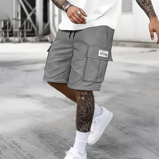 Men's Cargo Shorts Loose Fit Casual Beige - Vonnera