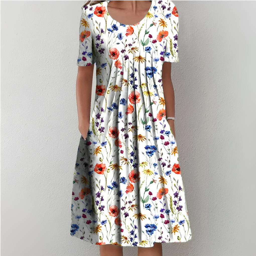 Women's Floral Ruffle Summer Dress - Vonnera