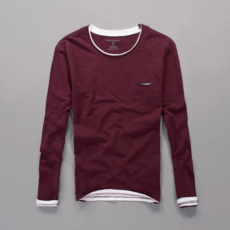 Men's Cotton Henley T-Shirt