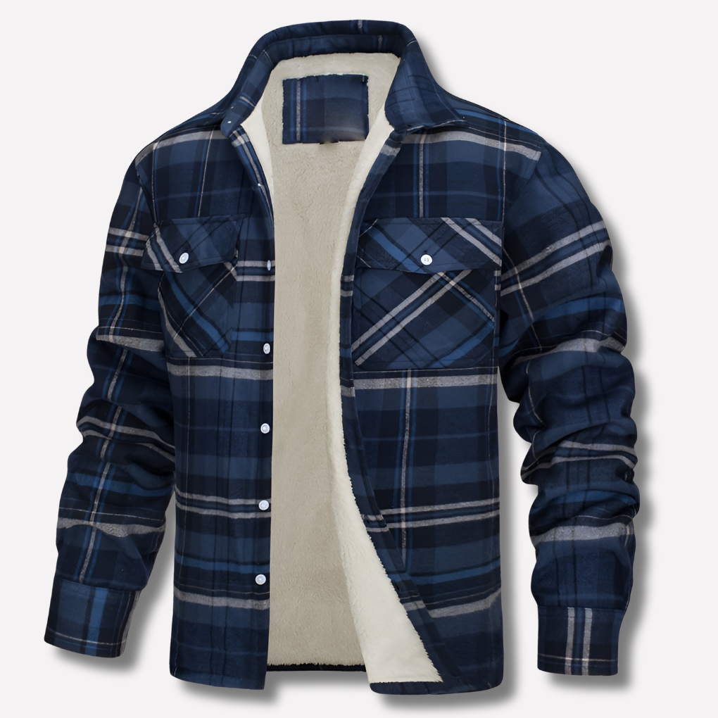 Men's Flannel Shirt Cotton Checked Red Plaid