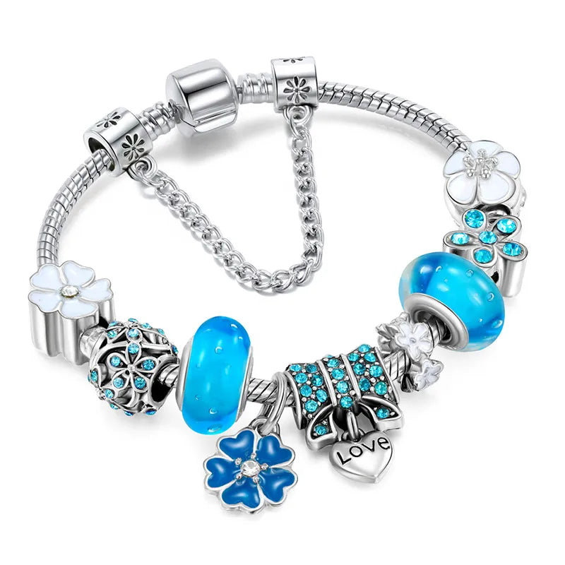 Electroplated Alloy Love Charm Bracelet - Vonnera
