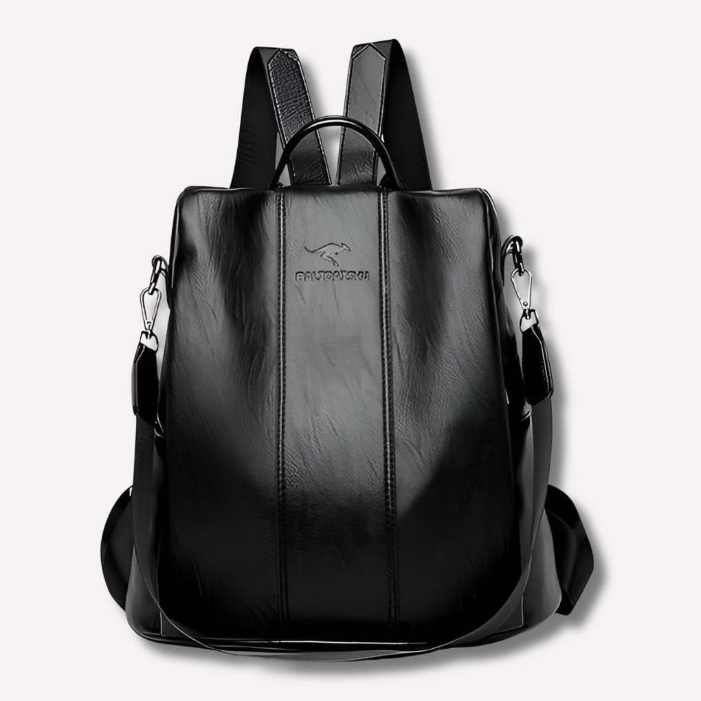Women's Leather Anti-Theft Backpack Concealed Storage - Vonnera