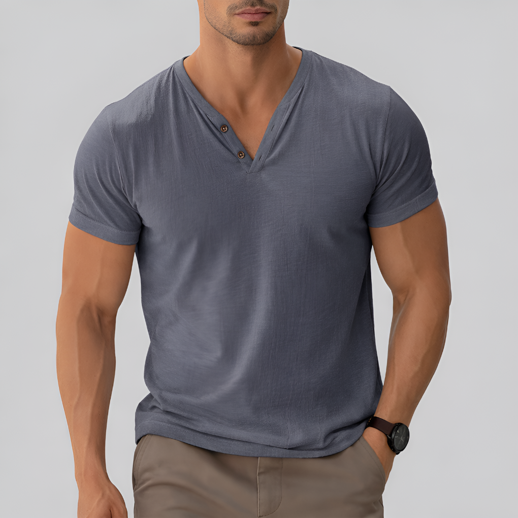 Men's V-Neck Shirt Classic Comfortable