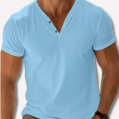 Men's V-Neck Shirt Classic Comfortable Cotton
