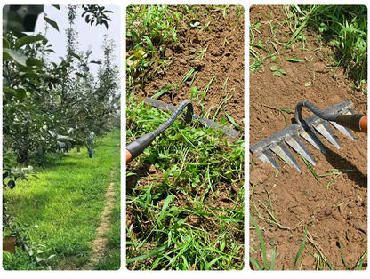 Garden Weed Rake Stainless Steel Efficient Removal Tool